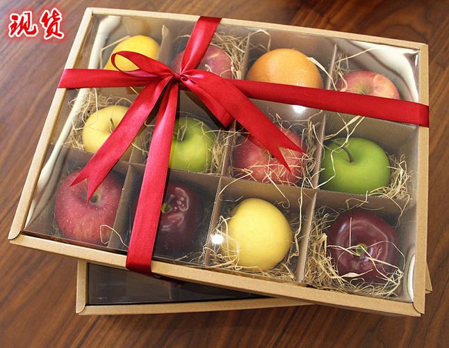 透明盖牛皮纸原色水果包装盒进口水果包装礼盒通用苹果包装盒批发